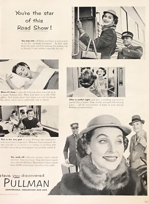 1953 Pullman Train Cars PRINT AD You're the Star of This Road Show! 