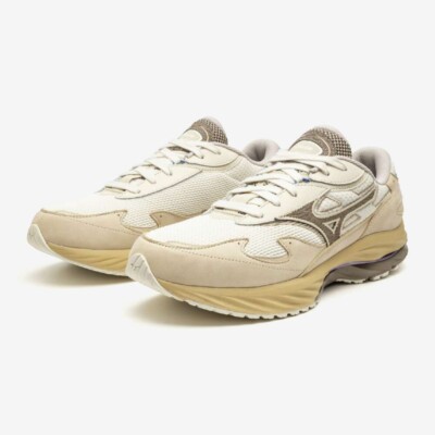 Mizuno WAVE RIDER β D1GA2509 02 Light beige x blanc Men's shoes mot05