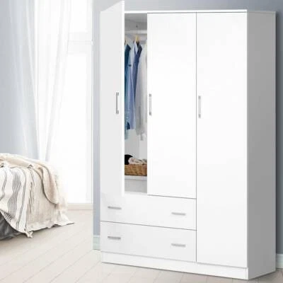 3 Doors Wardrobe Closet Storage Cabinet Organiser Armoire