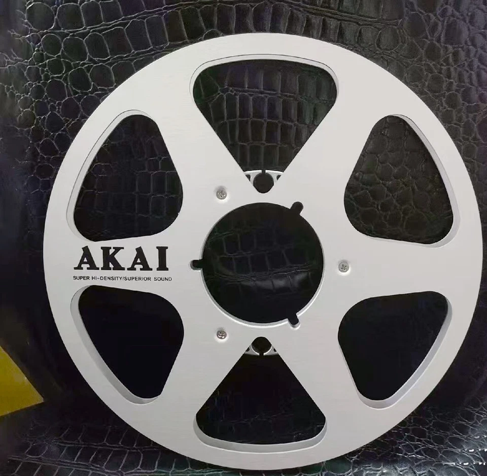 Un par de carretes de cinta de aluminio plateados de 10,5"" para cinta Akai carrete a carrete grabado Foto 3 de 4