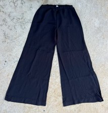 Vintage 1970s Really Wide Leg Black Flowy High Waisted Pants Size XS