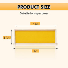 Medium or Super Bee Hive Frames and Wax Foundations,10 Pack Honey Bee Frames wit