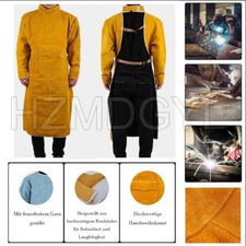 Cowhide Leather Welding Apron Heat Resistant Protective Clothing Apparel Suit