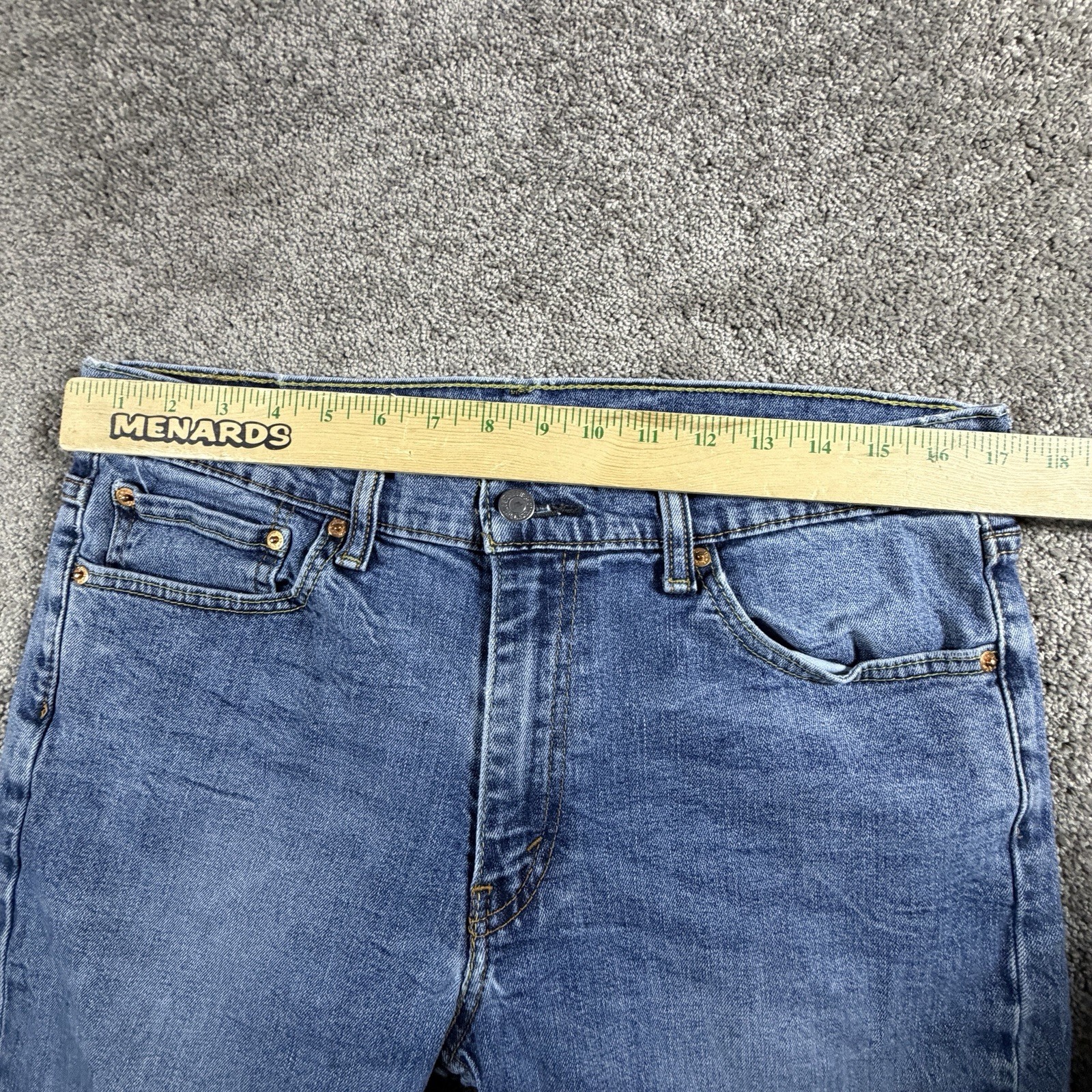 Levis 511 Jeans Mens 36x30 Blue Denim Slim Fit Stretch Medium Wash Casual thumbnail 10