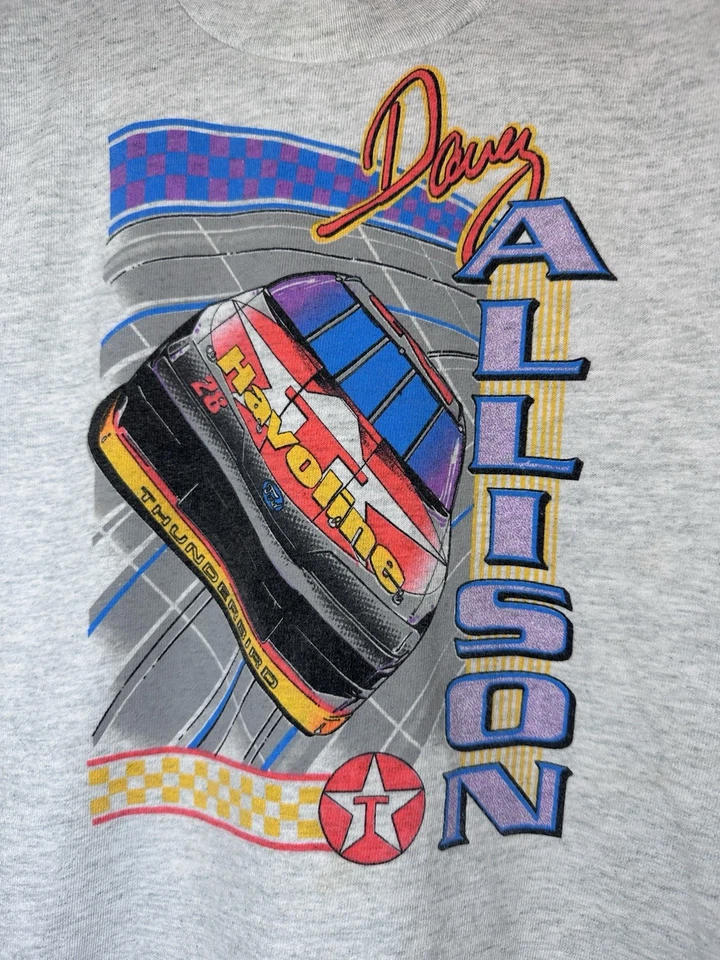 Camiseta de carreras Davy Allison Havoline años 90 rara de colección niños 6-8 puntada única EE. UU. Foto 3 de 4