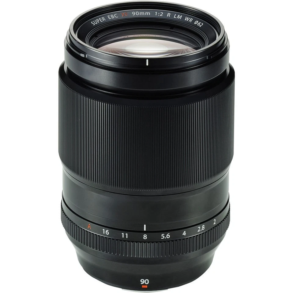 Lente FUJIFILM XF 90 mm f/2 R LM WR, bolsa para lentes, tarjeta de memoria de 32 GB, paquete Foto 2 de 4