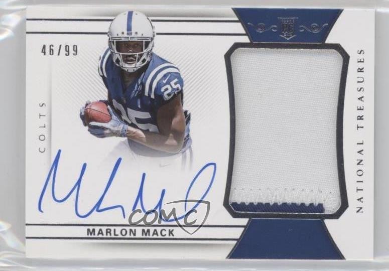 2017 Panini National Treasures Rookie 46/99 Marlon Mack #196 Patch Auto 5b9