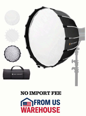 K&F Concept 35in 90cm Bowens Mount Parabolic Softbox w Grid Bag