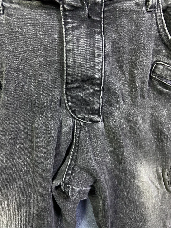 Balmain Paris Jean Biker Long Shorts Men’s Size 33 Jorts Dark Wash Denim Stretch - Image 3 of 4