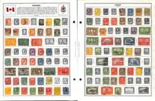 Canada Stamp Collection on 60 Harris Pages, 1859-1984 (RB)