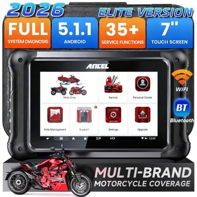 2026 Motorrad Diagnose OBD2 Diagnosegerät Scanner Fehlerauslesegerät ANCEL MT700