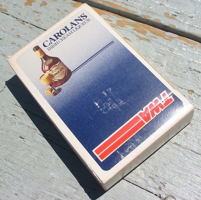 Vintage TWA Airline Sealed Playing Cards Sealed NOS Carolans Irish Cream Liqueur