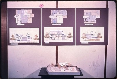 Vintage 35mm Slide Architectural Model House Plans Mid Century Modern Design