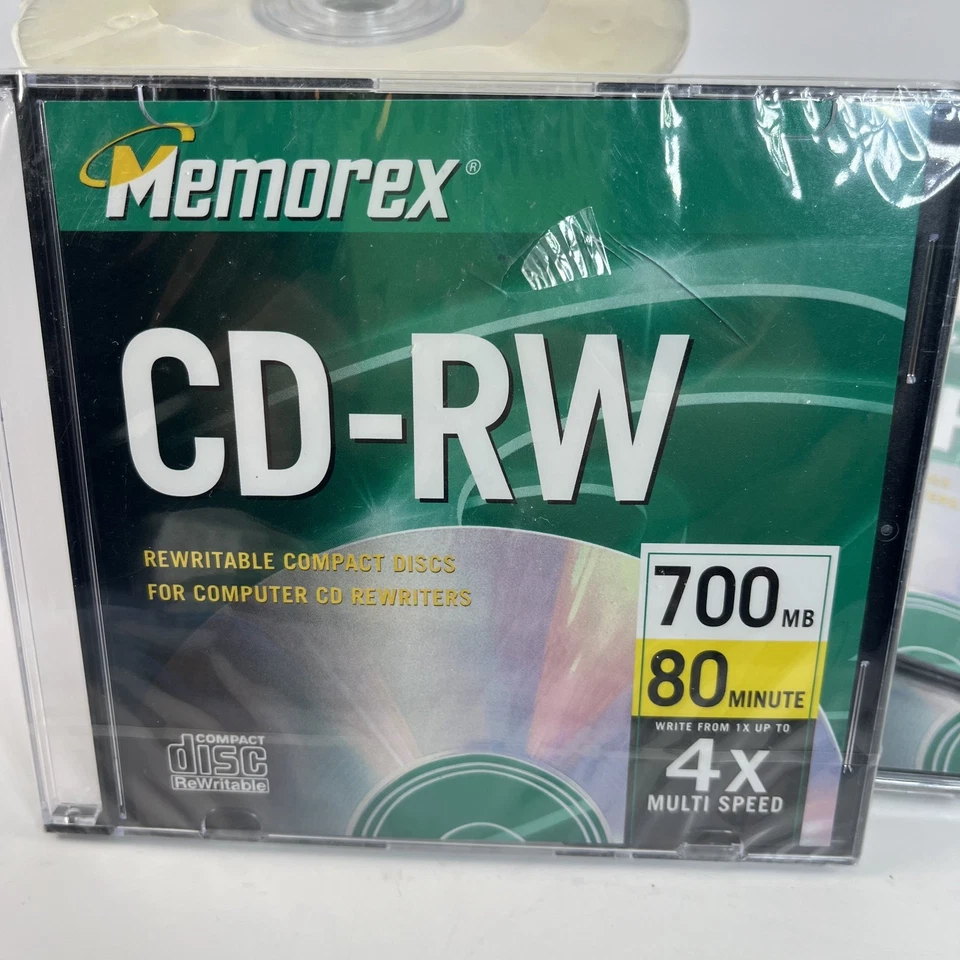 Magnavox CD-R 75-Pack + 3 Memorex CD-RW Sealed Packs – Blank Media Lot 700MB - Image 3 of 3
