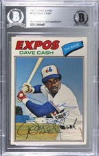 BAS 1977 O-Pee-Chee Dave Cash #180 Authentic Auto 0q3