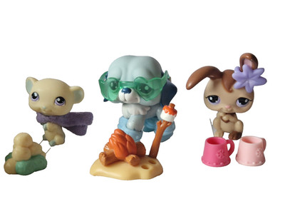 Littlest Pet Shop LPS adevent calendar 2009 dog #1087 mouse #1088 rabbit #1089