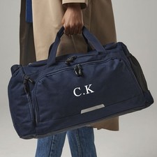 Borsa personalizzata Quadra Academy Holdall personalizzata iniziale zip frontale tasca stampata