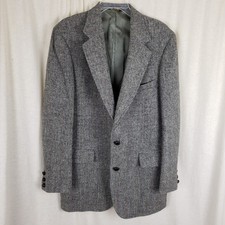Anderson-Little HARRIS Tweed Herringbone Blazer Wool Sport Coat Jacket Mens 42