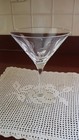 Signed Christofle Cluny French Crystal Martini Cocktail Glass Bubble Pattern — photo 2