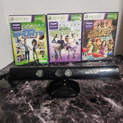 Microsoft Xbox 360 Kinect Sensor Bar Black 1414 Kinect Sports Kineck Adventures