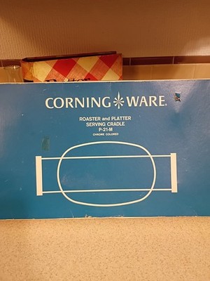 Vintage Corningware Original Box With Metal Cradle NO DISH Beautiful