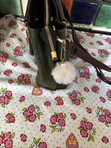 AIGUREI Ladies Dark Green Brown Faux Leather Small Shoulder Bag 23cm x 20cm - Picture 7 of 13