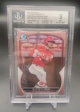 Elly De La Cruz 2023 Bowman Rose Gold Refractors /10 Bgs 9 Cincinnati Reds 