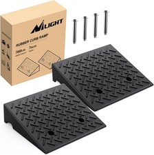 Nilight Rubber Curb Ramps Pair 7" Rise Heavy Duty 7000 lb Cap Portable Threshold