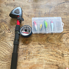 Pocket 2ft Medium Fast Spinning Rod 1pc EVA Handle + Lure Box Portable