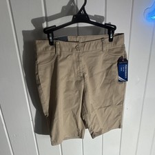 Nautica Boys Beige Chino School Uniform Cotton Shorts Pockets Size 6