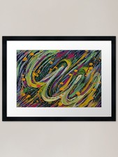 Sprung Knuckles Tornado Abstract Ar Framed Wall Art Poster Canvas Print Picture