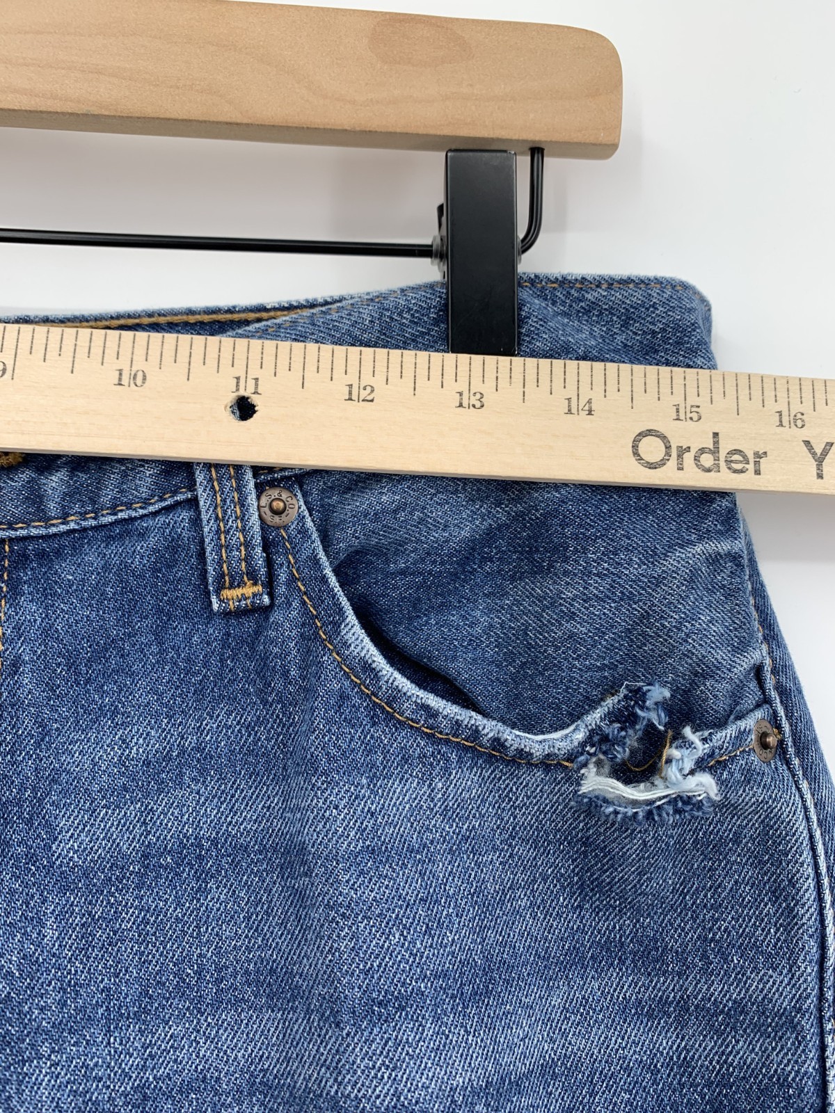 Levis Jeans Womens 28 Blue 94 Baggy Wide Leg Denim Pants Medium Wash thumbnail 8