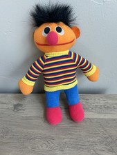 Vintage 1985 10 Ernie Sesame Street St Plush Toy PLAYSKOOL