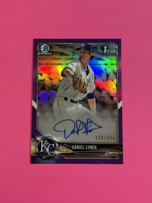 Daniel Lynch 2018 1st Bowman Chrome Purple Refractor Auto Autograph /250