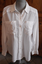 Veronica Beard L Long Sleeve White Button Up Shirt With Pockets