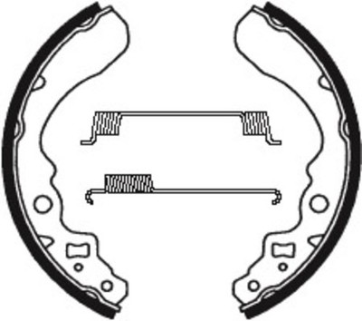 TECNIUM Brake shoes BA053 compatible with SUZUKI LTF 250