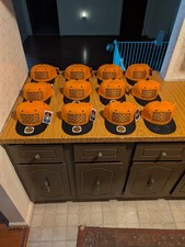 12 Barber snapback hats: Orange. NEW 