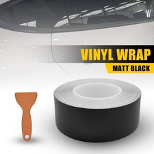 Matte Black De-Chroming Vinyl Wrap 30mm x 10 Metre Chrome Delete Car Trim Tape