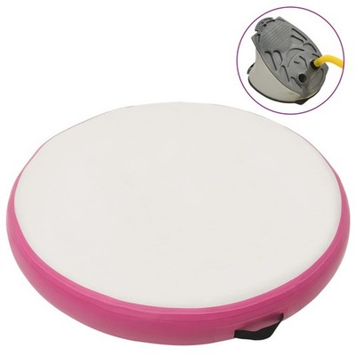 Air Turnmatte Track Tumbling Matte Aufblasbare Mit Pumpe 100x100x15 Cm PVC Rosa