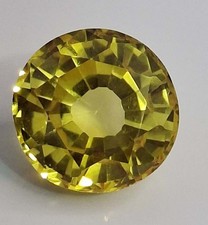 Natural Yellow Sapphire Round Cut 8-10 Ct Certified Loose Gemstone TQ056