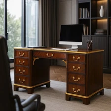 Vintage John Widdicomb Mahogany Desk.