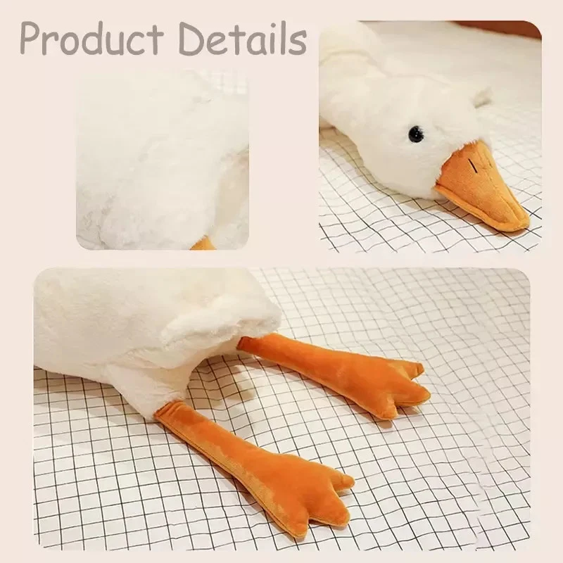 50-130cm Giant Fluffy Goose Plush Toy Duck Gift for Kids & Adults - Image 4 of 4