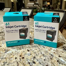 Wexford Inkjet Cartridge Replaces HP 61 Black Ink Pack Cartridge Refill 2 Pack