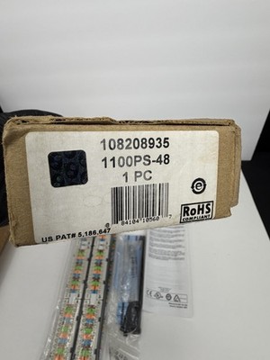 Commscope 108208935 PowerSUM 1100 Category 5e U/UTP Patch Panel, 48 port