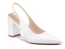 Coutgo Women's Pointed Toe Block Heel Pumps Slingback Chunky Slip On...