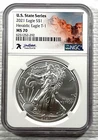 2021 American Silver Eagle Type 1 NGC MS70 US State Series South Dakota Label