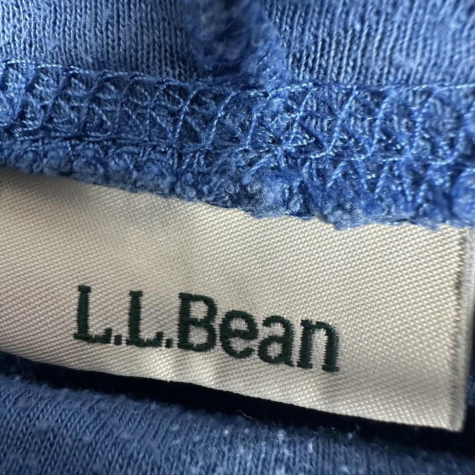 LL Bean толстовка женщин 2 X плюс синий выстеганный Snap стороне воронка шеи пуловер - Изображение 4 из 4