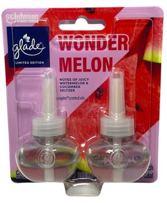 Glade Plugins Scented Oil Refills - Wonder Melon - 2 pack limited edition