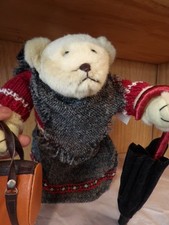 Musical Teddy Bear Grandma Christmas "Santa Claus Is Coming To Town" Wind Up