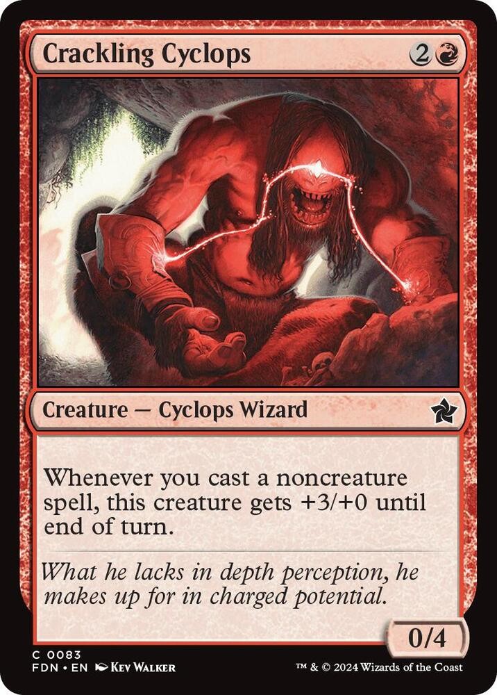 Crackling Cyclops 83 Common Foundations Magic: The Gathering Near Mint